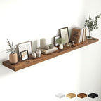 Fun Memories 72 Inch Fireplace Mantel Shelf, 10 Inch Deep Shelves for Display & Wall Storage, Rustic Wood Wall Shelf, Extra L