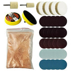 34Pcs Glass Polishing Kit, Multifunctional Scratch Remover Window Repair Tool for Window Repair, with Felt Polishing Wheel Po