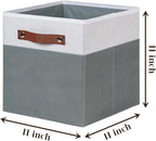 Temary 11x11 Storage Cubes Fabric Cube Storage Bins with Handles Clothes Storage Boxes Baskets for Organizing Home, Shelf, Cl