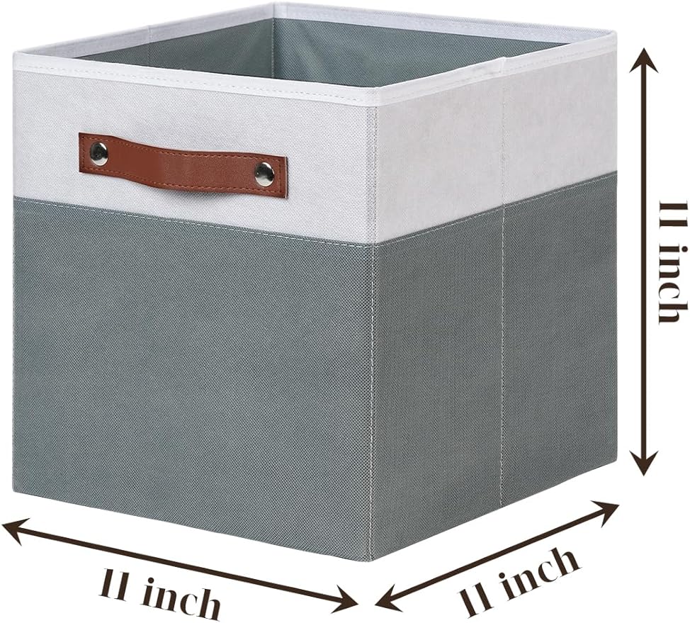Temary 11x11 Storage Cubes Fabric Cube Storage Bins with Handles Clothes Storage Boxes Baskets for Organizing Home, Shelf, Cl