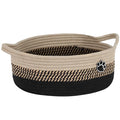 Optish Dog Toy Easter Basket, Toy Box and Bin for Dog Cat Storage, 13.5" X 11" X 5" Small Woven Rope Basket for Baby Storage,