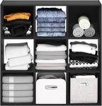 Furinno PELLI Closet Organizers and Storage, 9-Cube Closet Organizer, Open Shelf Closet Storage, for Wardrobe, Bedroom, Livin