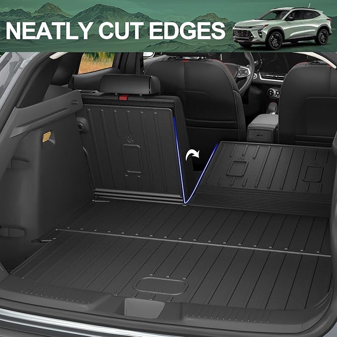 Cargo Mat for 2024-2026 Chevy Trax/Buick Envista, All Weather TPE Cargo Mat with 3rd Seat Back Cover and Left Storage Mat for Chevy Trax Accessories