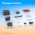 DDPAI 3 Channel Dash Cam Front and Rear, 4K+2K+1080P Triple Dashcam for Cars with Dual 32G eMMC Storage Car Camera Dashcam, G
