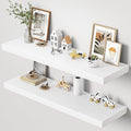 Dreamland 48" Floating Shelves for Wall, 12" Deep Thicker White Floating Shelves, Wall-Mounted Shelves for Bedroom, Living Ro
