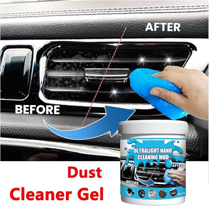 Car Cleaning Gel Slime - Remover for Interior, Keyboard, AC Vent & Electronics(A)