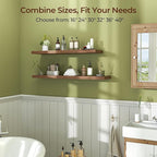 Fun Memories Floating Shelves for Wall 36 Inch Set of 3, Farmhouse Floating Shelves with Invisible Heavy Duty Bracket, 10 Inc