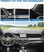 FIILINES Dash Cover for Kia Forte 2019-2024, Dashboard Mat Cover for Forte Accessories Sunshade Nonslip Mesh Protector No Gla