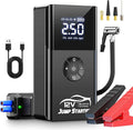 Jump Starter with Air Compressor, 8000A 180PSI, Portable Car Battery Jump Starter (All Gas/12L Diesel) 12V Automobile Jump