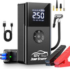 Jump Starter with Air Compressor, 8000A 180PSI, Portable Car Battery Jump Starter (All Gas/12L Diesel) 12V Automobile Jump