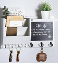 Ziivita Key Holder for Wall - Mail Holder Organizer Wall Mount with Shelf - Hanging Key Rack Hanger with Hooks Decorative for