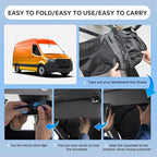 Sun Shade Sunshade for Mercedes Benz Freightliner Sprinter & Sprinter 2007-2025 2026 Windshield Cover, 4-Layers Sun Shield 250T Silver Sun Visor Foldable Window Shade Blocks UV Rays Van Accessories