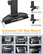Car CD Slot Mount Tablet Holder with Adjustable Arm, Universal 360° Rotation Truck CD Player Tablet Holder for 4-13" iPad Pro Air Mini, Phone, Galaxy Z Fold, Fire HD
