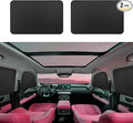 Window Sun Shade Car Curtains - Side Thiken Sun Shades Magnetic 100% Block Light Car Window Covers with Cooler Feeling (Black, back-T-2pcs)