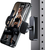 Magnetic Phone Holder for Gym- 360° Adjustable Strong Magnet Phone Mount for Video Recording, Compatible with iPhone, Android, All Smartphones, Gym Accessories for Men& Women