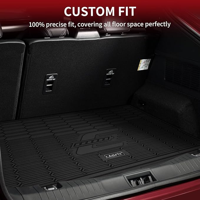 LASFIT Trunk Mat for Ford Mustang Mach-E 2021-2025 2026 (Trunk Base Upper Position) TPE All Weather Custom Fit Cargo Liner