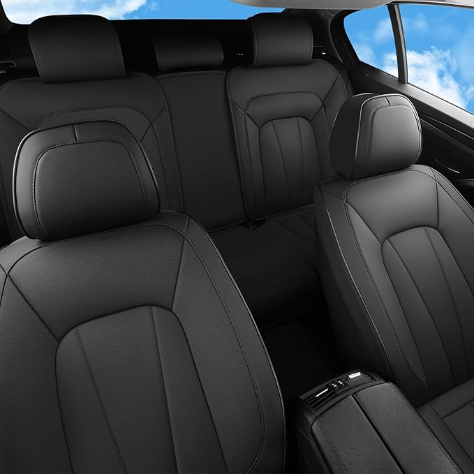 Car Seat Covers,5 Seats Automotive Seat Covers,Breathable Car Seat Protector Waterproof Leather Car Seat Covers for SUV, Seda