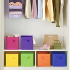 GRANNY SAYS 11 Inch Cube Storage Bins, Colorful Cube Storage Organizer, Fabric Storage Bins, Storage Cubes for Shelves, Close