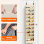 Lifewit 10 Tier Over the Door Shoe Organizer with 19 Large Deep Pockets, Fabric Hanging Shoes Shelf for Closet, Dorm Storage,