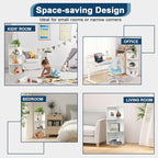 Whitmor 3 Tier Corner Open Shelf, 3 Cube Display Corner Bookshelf, Open Storage Display Bookcase, Storage Cabinet for Living 