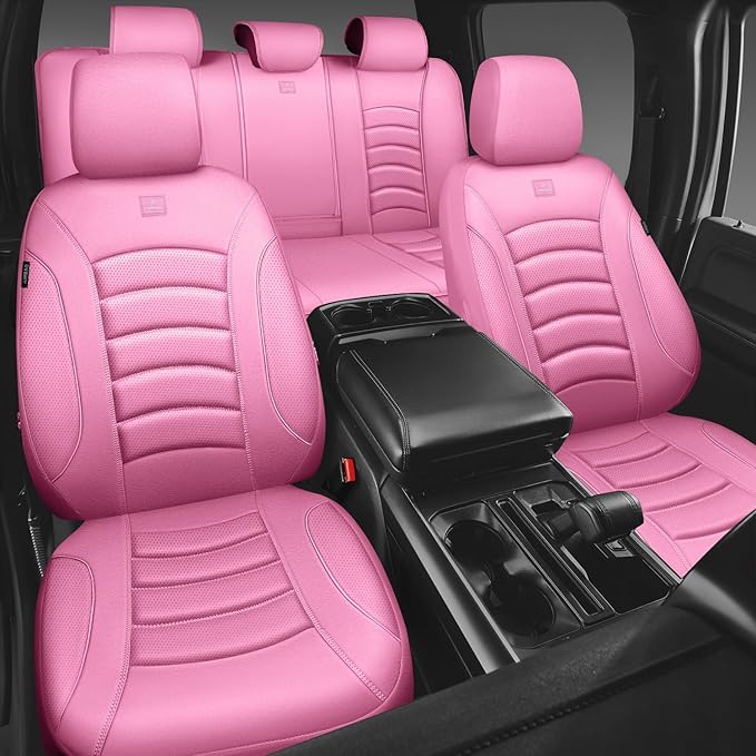 CAR PASS 3D Foam PU Leather Car Seat Covers, Universal Seat Covers Full Sets for Trucks SUV Sedan Automotive Seat Covers Armr
