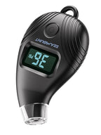 SEAMOUNT Talking Tire Pressure Gauge - Digital Air Gauge with Voice Broadcast | Audible PSI Readings & LED Light | 150 PSI for Car, Truck, Bicycle, Motorcycle | Portable Backlit LCD Keychain (Black)