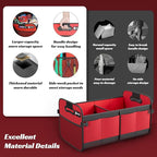 Sposuit Trunk Organizer for Car - 70L Collapsible Car Storage with 11 Pockets & Reinforced Handles, SUV Trunk Organizers for