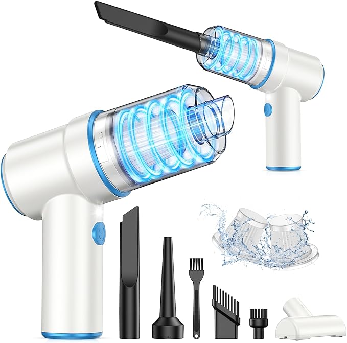 KMM Handheld Car Vacuum Cleaner, 9000PA Vacuum Cleaner & Air Duster, 120W High Power Vacuum Portable Cordless, Hand Held Vacu
