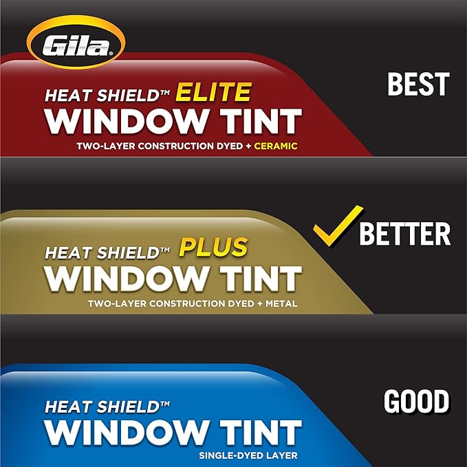 Gila 50165998 Heat Shield Plus Black Window Tint, 1 roll