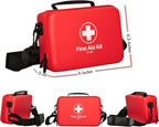 Premium First Aid Kit Travel, Waterproof with Shoulder Straps for Easy Carry - Ideal for Home, Car, and On-The-Go Emergencies