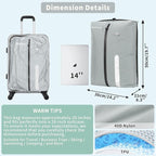 Vacuum Bag for Travel, Professional IPX8 Waterproof Reusable Vacuum Compression Bags for Travel Suitcases, Durable Space Save