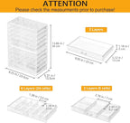 ProCase Acrylic Earrings Holder Organizer Box, Large Clear Earring Jewelry Storage Transparent Stackable Drawers Jewelry Disp