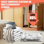 Vacuum Storage Bags, Space Saver Bags, Compression for Comforters and Blankets, Sealer Clothes Storage with Hand Pump. (6× Me