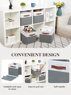 Temary 11x11 Storage Cubes Fabric Cube Storage Bins with Handles Clothes Storage Boxes Baskets for Organizing Home, Shelf, Cl