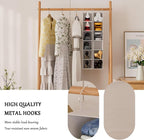 VERONLY Hanging Shoe Shelves - 6 Section,Closet Organizer Set of 2 with Woven Bamboo Shelves,Slim 5.5” Wide Design for Space-