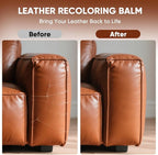 Leather Recoloring Balm - Scratch Repair & Color Restore Kit for Faded Leather, Couch & Car Seats - 10OZ Leather Restorer Bal