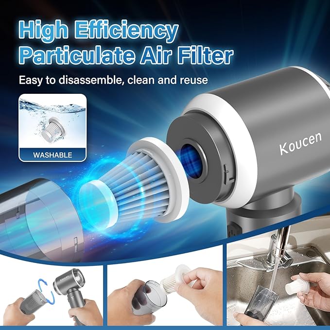 4-in-1 Car Vacuum Portable Cordless & Dust Buster, 20000pa High Power Handheld Vacuum Cordless Rechargeable, Mini Vacuums wit