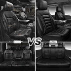CAR PASS 3D Foam PU Leather Car Seat Covers, Universal Seat Covers Full Sets for Trucks SUV Sedan Automotive Seat Covers Armr