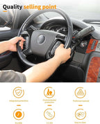 Hoolcar Steering Wheel & Dashboard Trim Cover for Chevrolet Silverado Avalanche Tahoe Suburban 2007-2013, Carbon Fiber