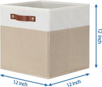Temary Fabric Storage Cubes - 12 Inch Collapsible Bins (4Pack) - Empty Gift Baskets for Organizing Shelves, Closets, Nursery 