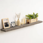 44 Inch Long Solid Wood Floating Shelves for Wall,Reclaimed Wood Wall Shelf for Storage,8 Inch Deep Heavy-Duty Wall Mounted S