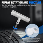 BETOOLL Tire Repair Kit, 44 Pcs Professional Heavy Duty Universal Emergency Flat Tire Repair Kit to Fix Punctures, for car Mo