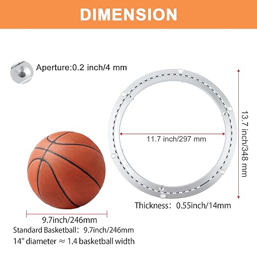 TamBee 14 Inch Mute Lazy Susan Bearing Heavy Duty Aluminum Lazy Susan Hardware Kit Rotating Ring Mechanism for Dining Tables,