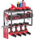 Heavy Duty Drill Holder & Power Tool Organizer Wall Mount, Metal Cordless Tool Organizer for Cordless Drill, Accessory Holder
