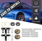 MDEOOSKY 51072-54 Headlight Headlamp Motor Repair Kit with Fix Brass Gear, Replacement for Chevy Corvette C5 2000-2004 Replacement for Pontiac Firebird Trans Am 1993-2002, Replaces 51072-54