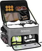 Golf Trunk Organizer, Waterproof Car Golf Locker with Separate Ventilated Compartment for 2 Pair Shoes, Golf Storage for Balls, Tees