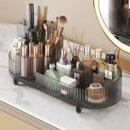 Booklov Roating Makeup Organizer for Vanity, Large Capacity Cosmetic Display Case, Clear Acrylic Countertop Beauty Storage Ho