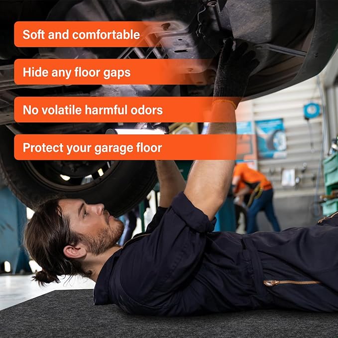 2 Pack 36 x 60 Inch Premium Oil Spill Mat,Garage Floor Mat for Under Car,Highly Absorbent Maintenance Mat Protect Your Floor 