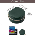 ProCase Travel Size Jewelry Box, Mini Portable Seashell-Shaped Jewelry Case with Mirror, 2 Layer Organizer in PU Leather for 