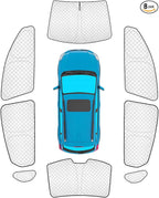 KMF 8pcs Thicken Full Sun Shades for Subaru Crosstrek 2018-2023 Accessories, Car Window Covers Sunshade for Windshield Side Rear, UV Block and Blackout Privacy for Camping Outdoor